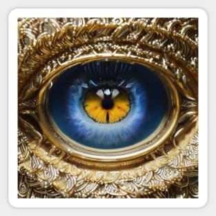 Beautiful Eye of Owl Goddess Sticker